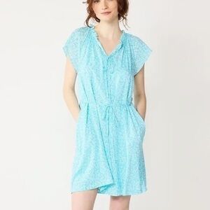 Draper James RSVP Keyhole Pleat Neck Dress with Slip Dress, size S, NWT